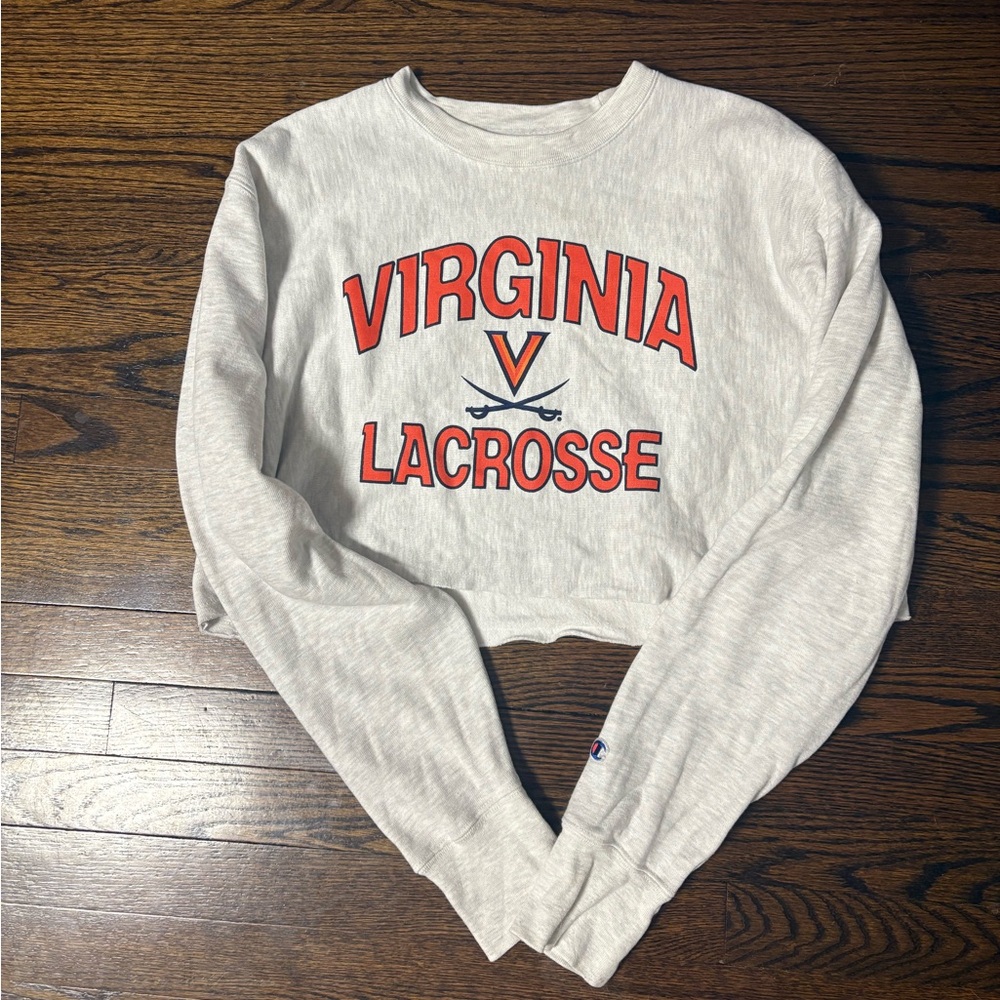 UVA Lax Cropped Crew, M